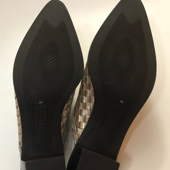 Beautiful Pewter Leather Mules - Picture 5 of 7